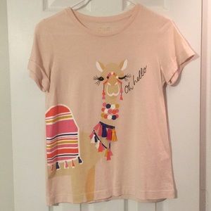 Kate Spade llama pink shirt